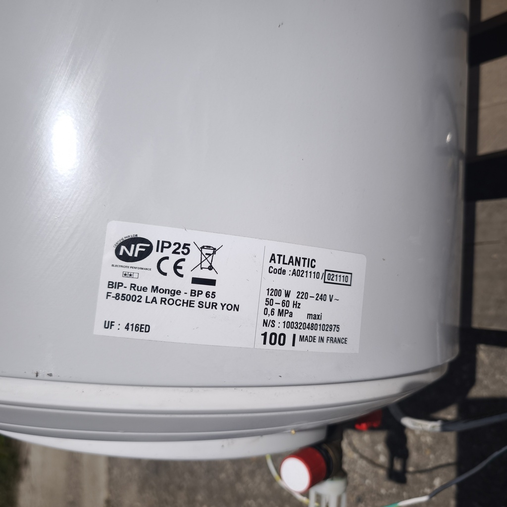 Ballon D'Eau Chaude 150L 1650W - 120 x Ø53cm