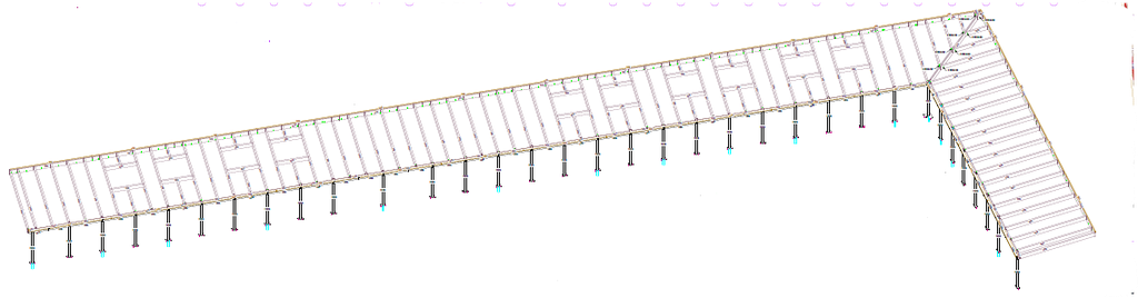 Préau Douglas + Poteaux Acier Galvanisé - 468m² - 60 x 6m + 18 x 6m