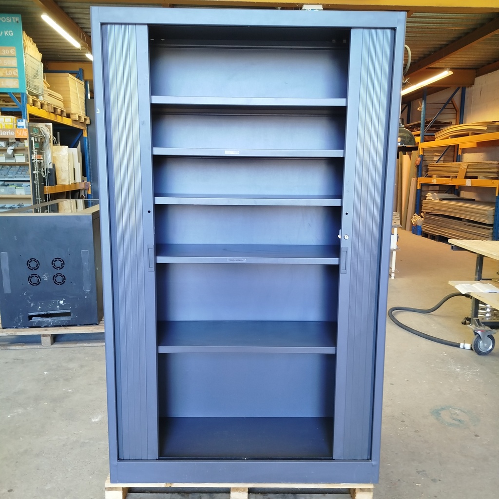 Meuble Métallique Portes Rideaux PVC - 198 x 120 x 42cm