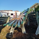 Banc Extérieur Bois + Béton - 200 x 77 x 70cm