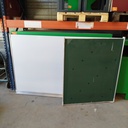 Tableau Blanc + 1 Battant Ardoise Aimanté - 300 x 122cm