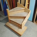 Escalier Bois 1/4 Tournant Avec Garde-Corps - 300 x 300 x 80cm