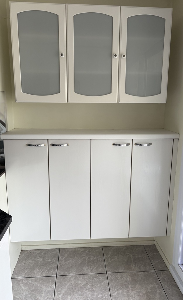 Meuble De Cuisine Aggloméré Blanc - 144 x 95 x 37cm