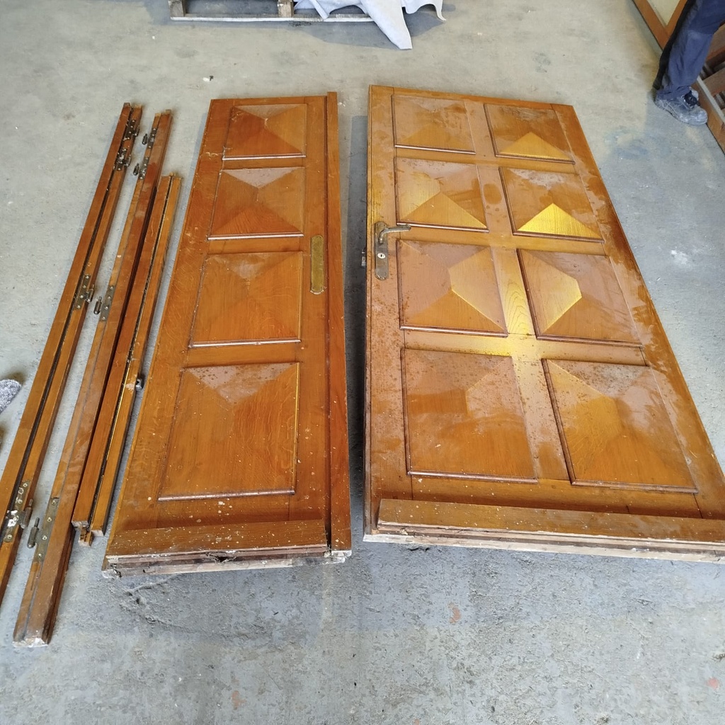 Bloc Porte Chêne Massif - 215x145(92+53)cm
