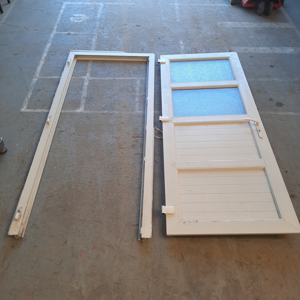 Bloc Porte Vitrée PVC Blanc - 2201x872mm