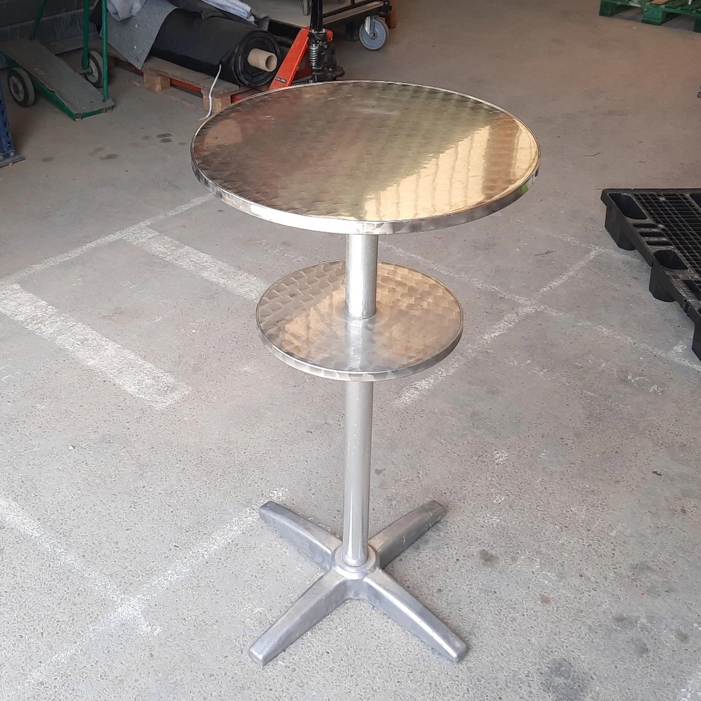Table Haute Inox Ronde - 113 x 60 x 60cm