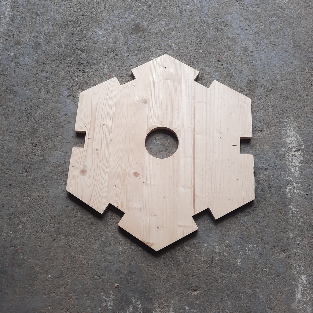 Panneau Hexagonal Contre Plaqué (CP) - 60.5 x 60.5 x 1.9cm