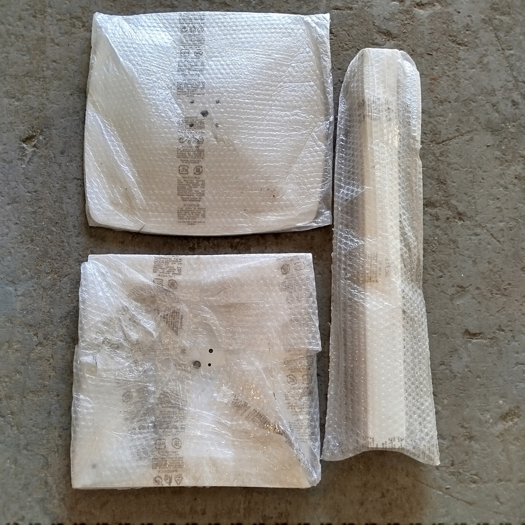 Lot Pied + Embases Table Acier + Alu - 70 x 44 x 44cm