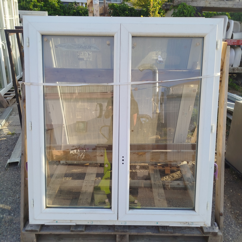 Fenêtre PVC Blanche 2 Ouvrants - 1352 x 1230 x 149mm