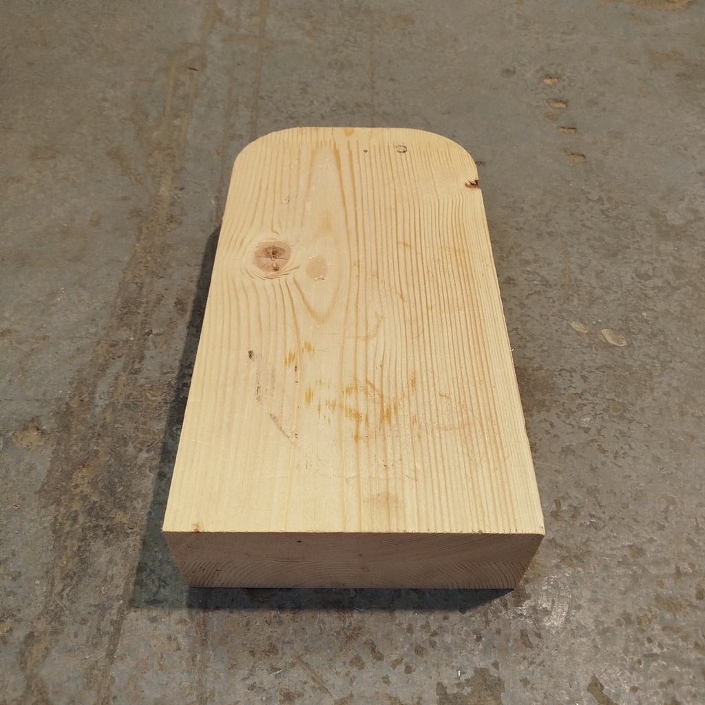 Bloc Bois Massif Arrondi - 37.2 x 19.9 x 8cm