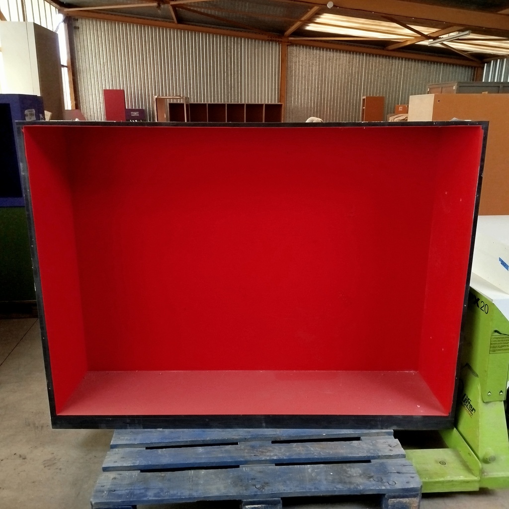 Module MDF Rouge Avec Alcôve - 174 x 129 x 40cm 