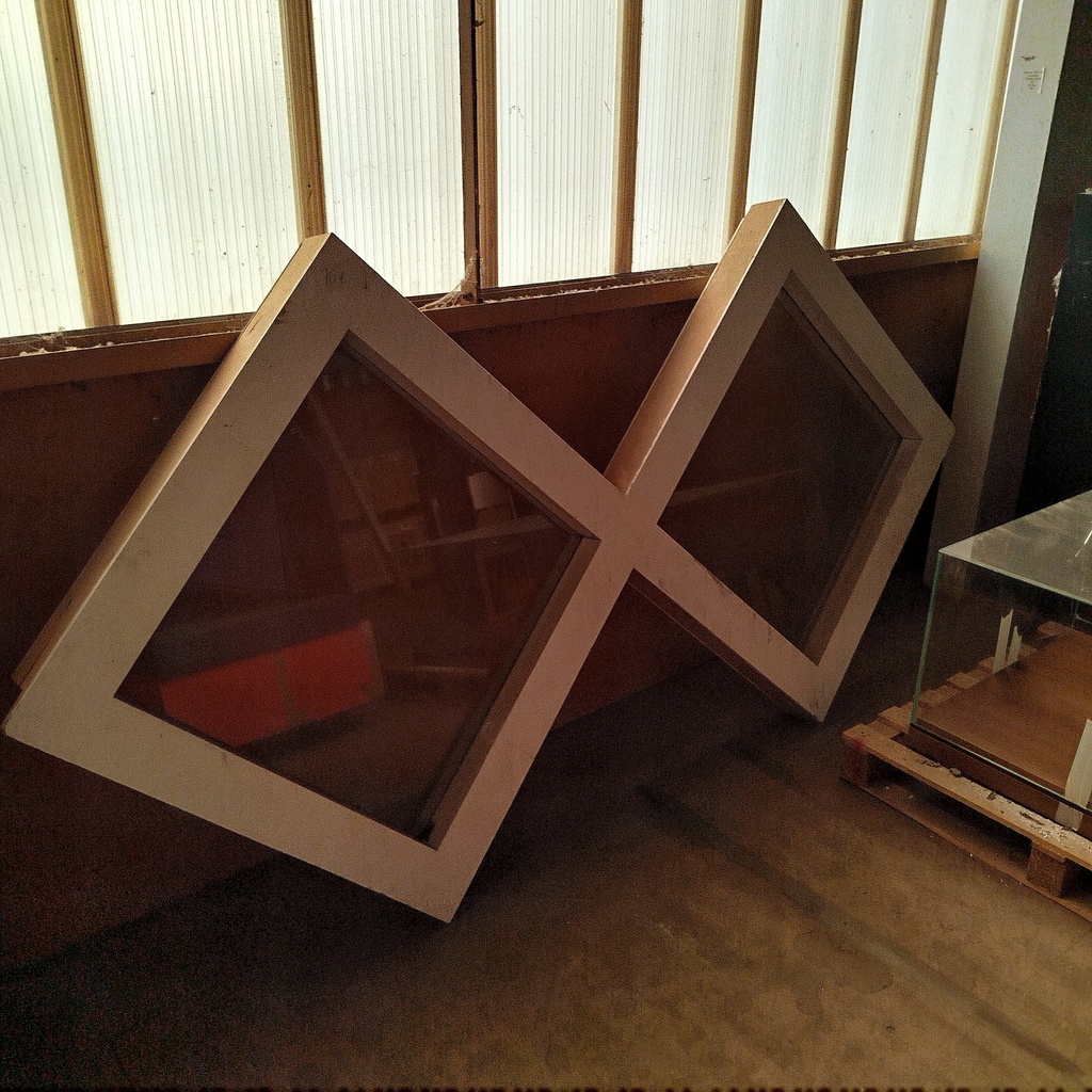 Fenêtre Fixe Bois Blanche - 2520 x 1330 x 115mm