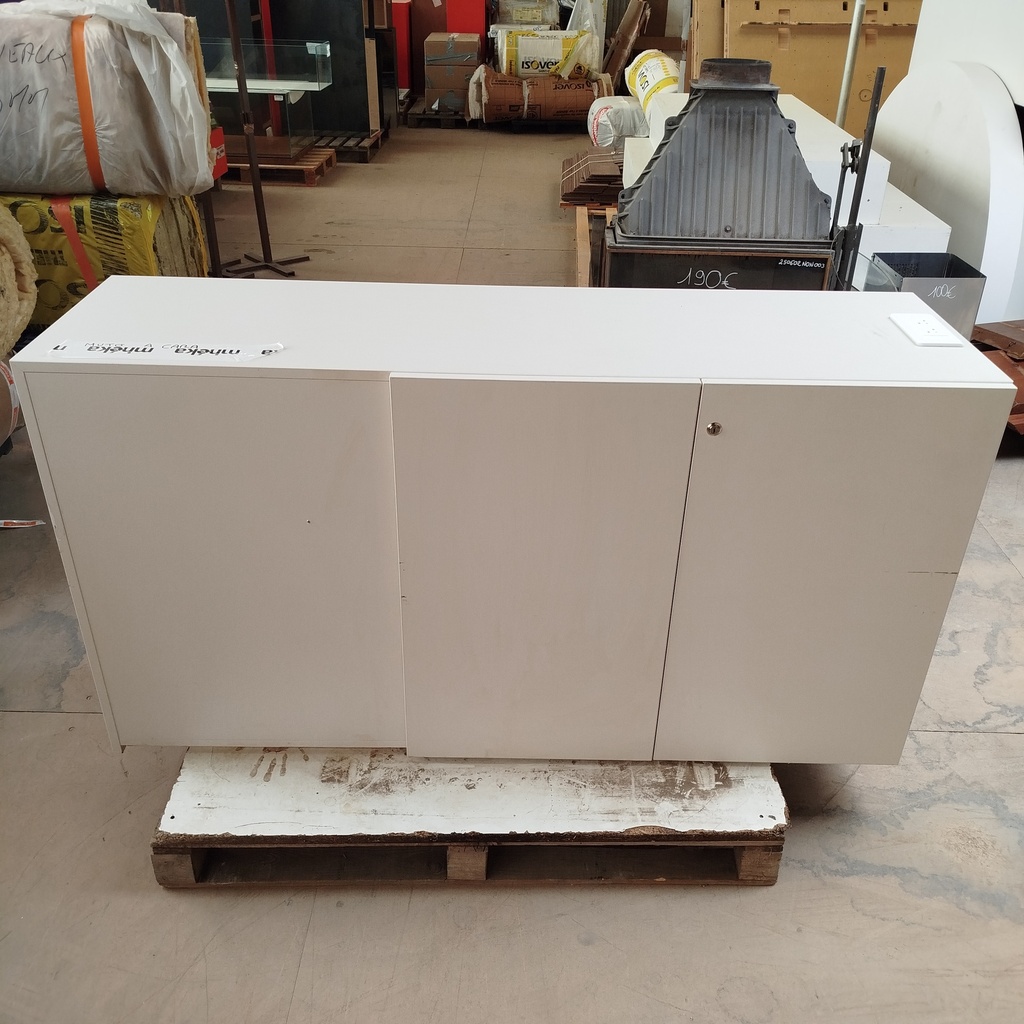 Meuble Aggloméré Blanc - 160 x 85 x 47cm 