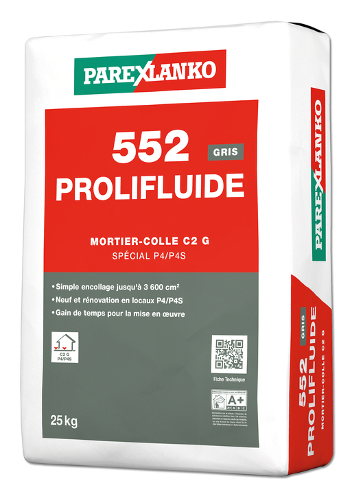 Colle A Carrelage Grise « 552 – Prolifluide » - 25 kg 
