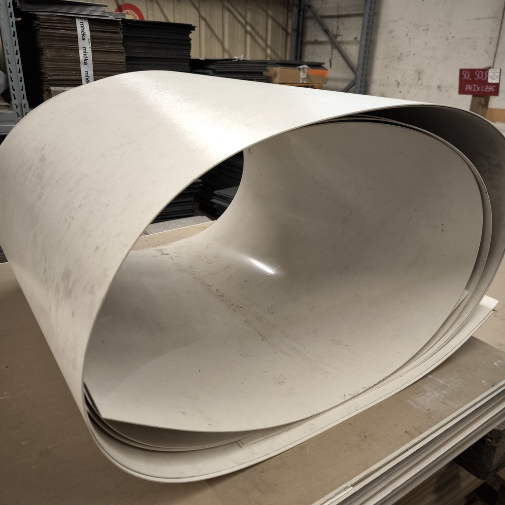 Lot Rouleau Revêtement Mural Lessivable Blanc - 2.7m² - 3 x 0.9m