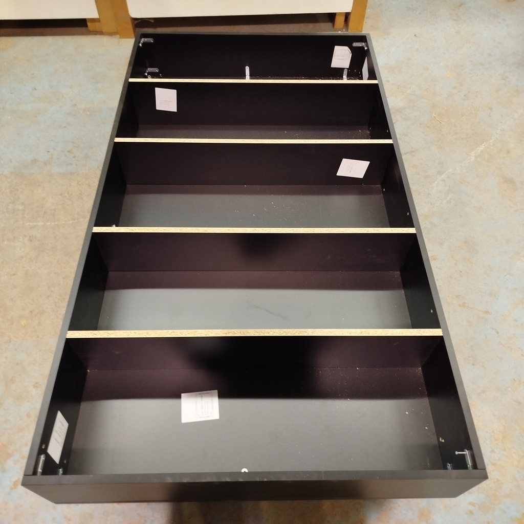 Etagère Aggloméré Noire - 1800 x 850 x 220mm