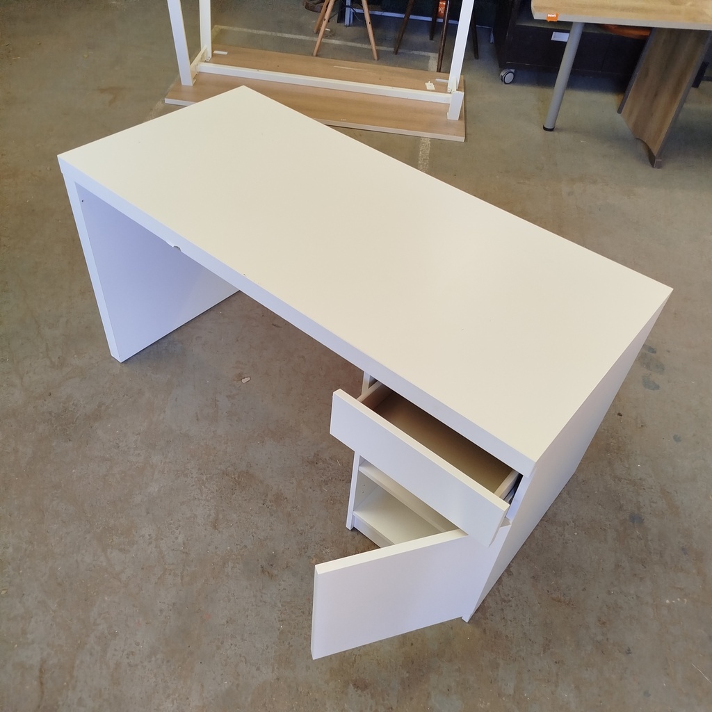 Bureau Aggloméré Blanc - 140 x 65 x 73cm