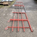 Garde-Corps En L + Portillon Acier Rouge - 273 x 247 x 110cm