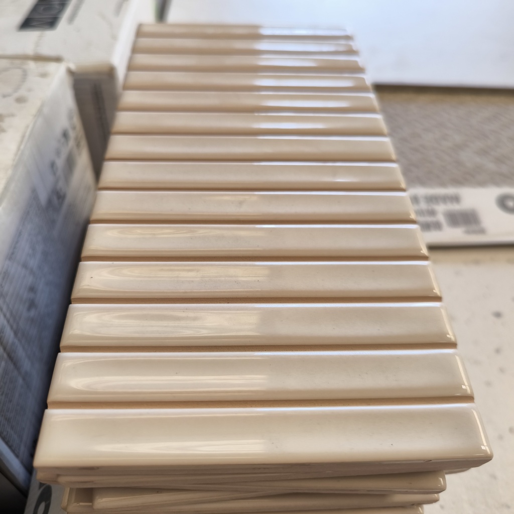 Lot Carrelage Blanc Brillant - 3.9m² - 250 x 125 x 9mm