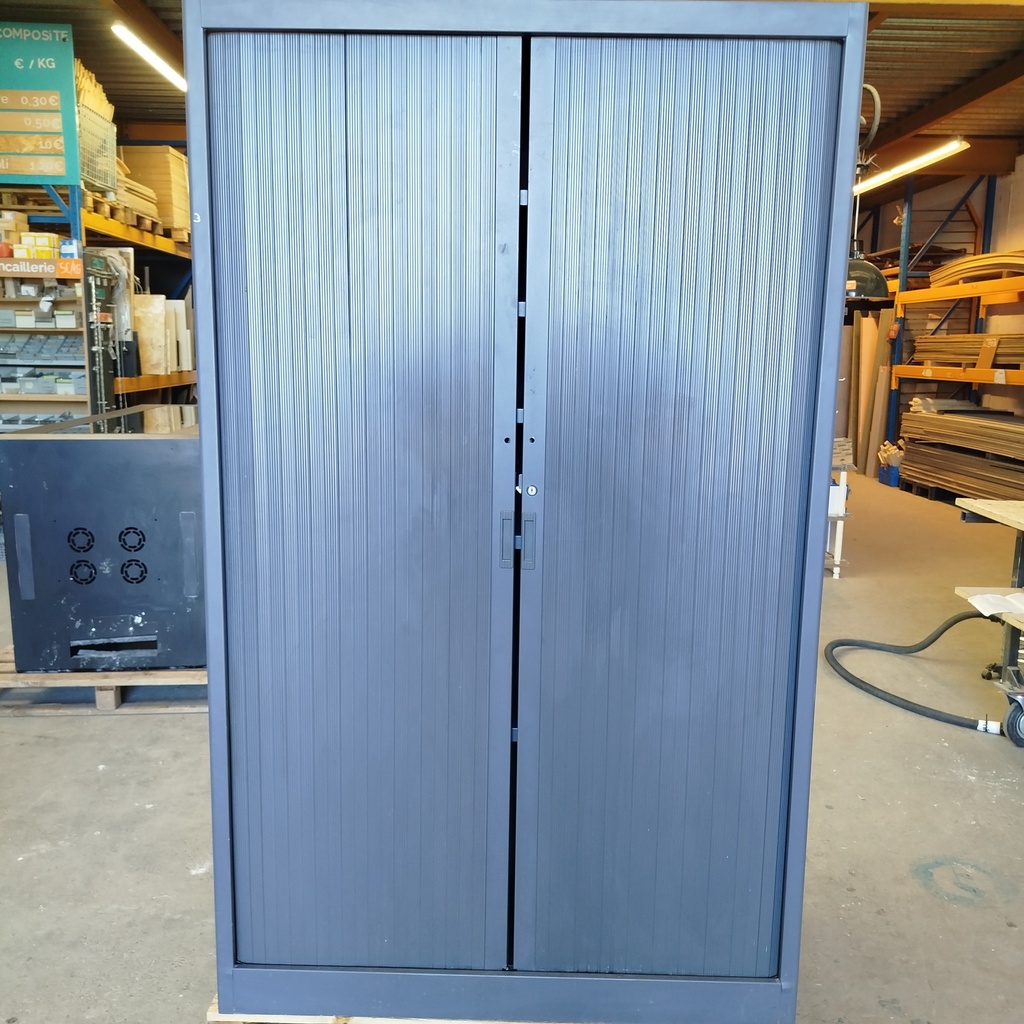 Meuble Métallique Portes Rideaux PVC - 198 x 120 x 42cm