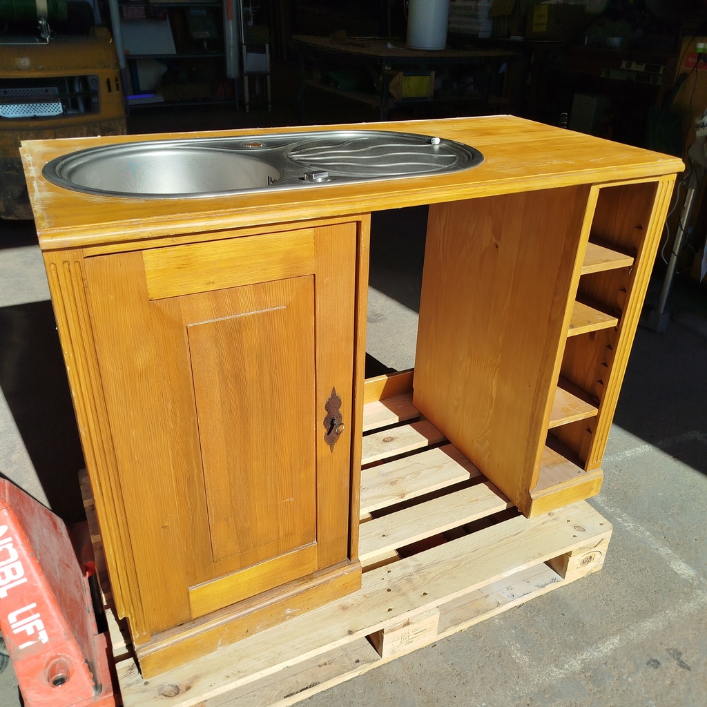 Meuble + Evier Inox - 124 x 90 x 60cm