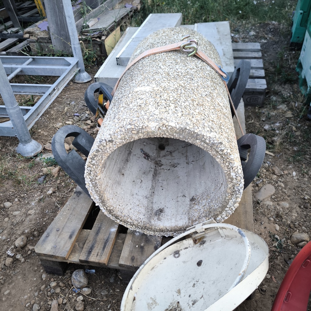Poubelle Extérieure Béton - h : 80cm ; ⌀50cm