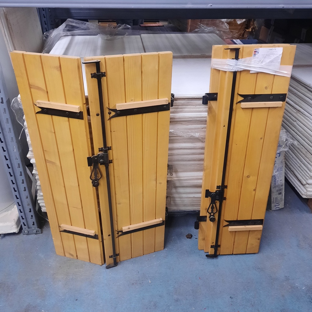Paire Volet Pliable Bois Massif - 1050 x 1200 x 26mm