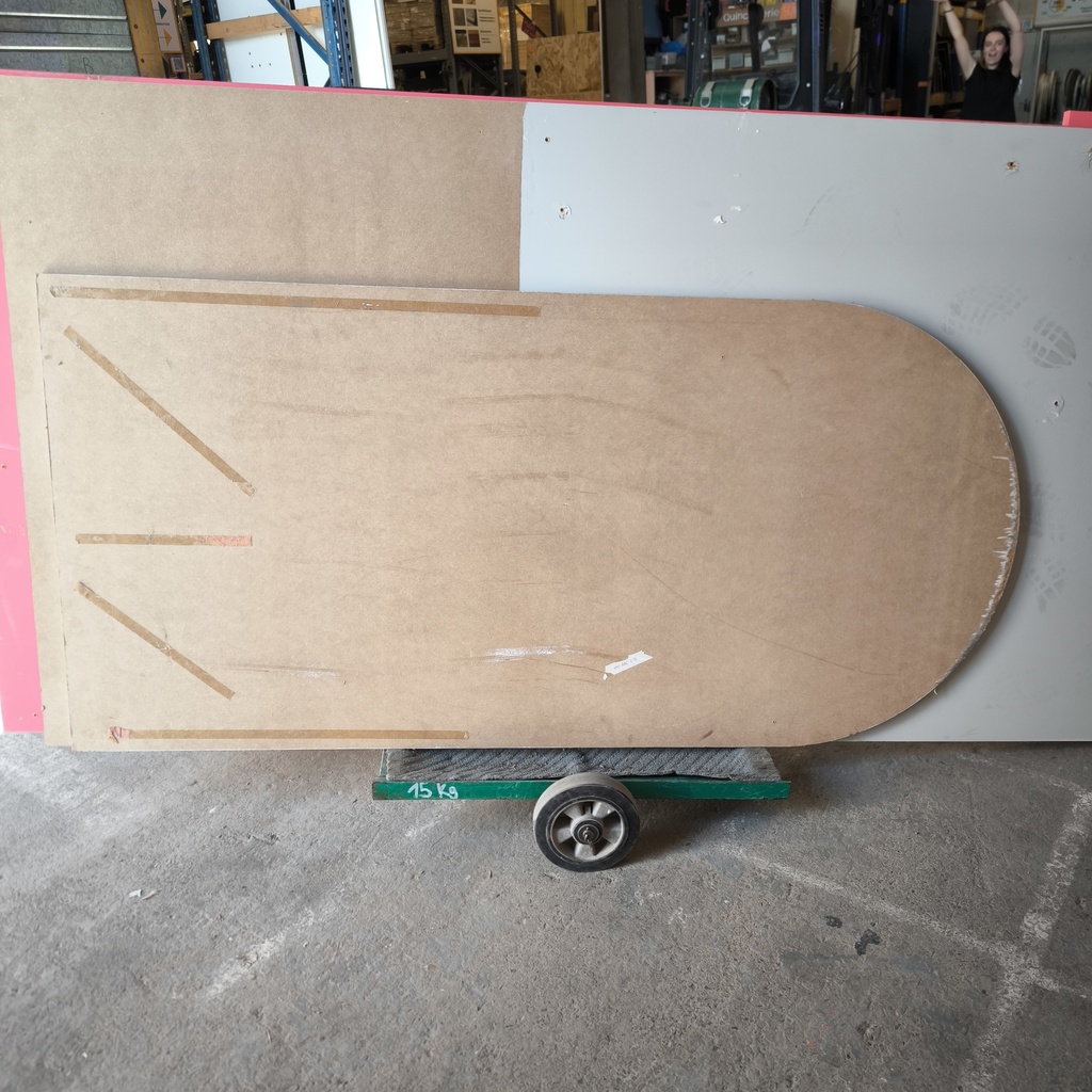 Panneau MDF (medium) Arrondie Gris