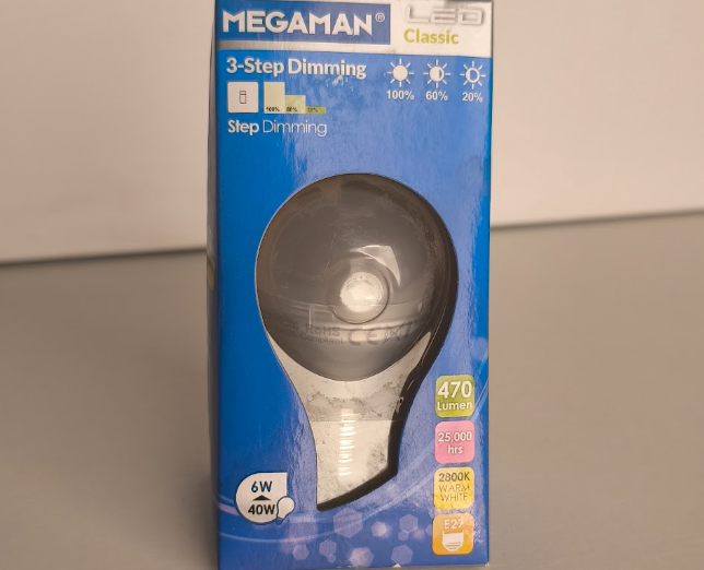 Ampoule Megaman LED - E27 - 3 Step Dimming - 6W eq 40W 