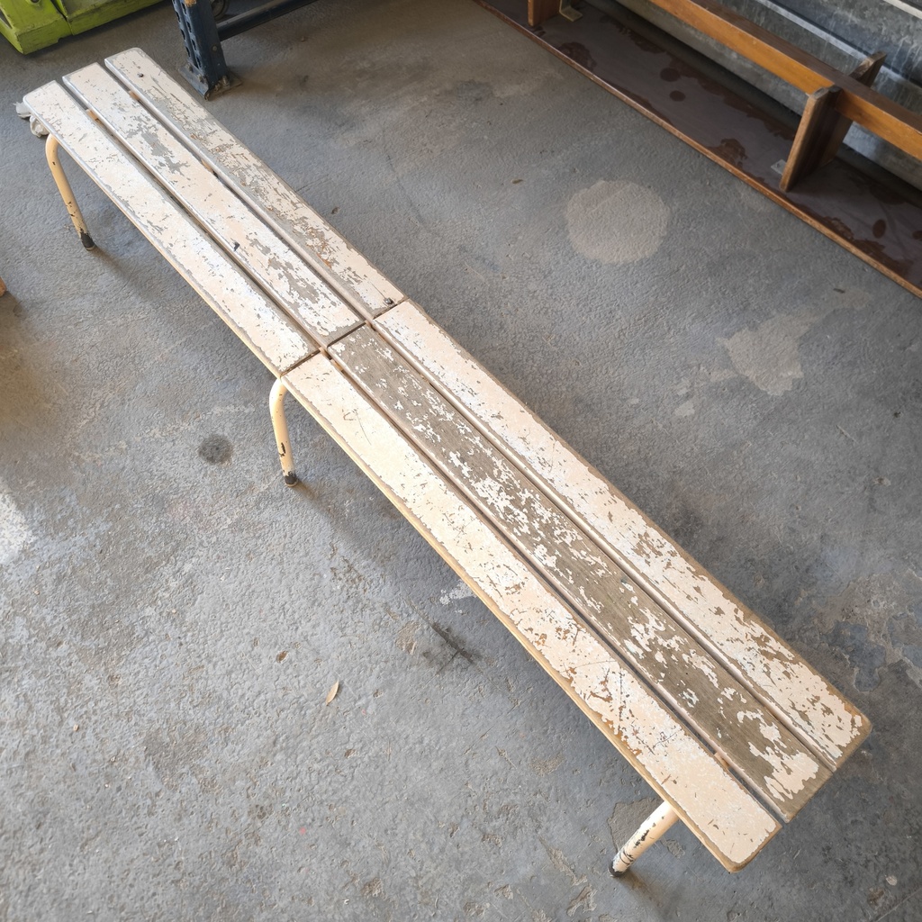 Banc Pour Enfant Bois + Acier - 200 x 35 x 33cm