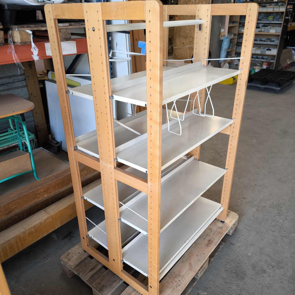 Etagère Livres Scolaires Bois + Acier