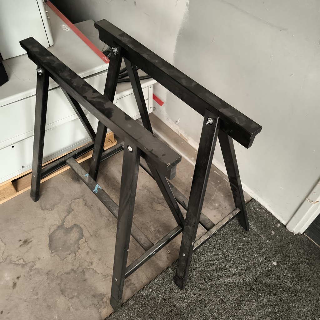 Tréteaux Bois Noirs - 72 x 70 x 40cm