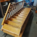 Escalier Bois 1/4 Tournant Avec Garde-Corps - 300 x 300 x 80cm