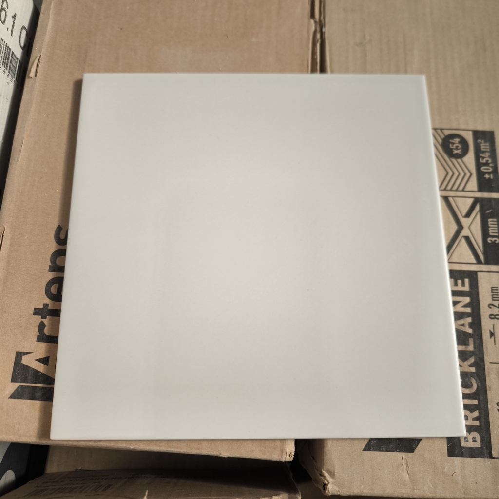 Lot Faïence Blanc Mat - 9.6m² - 200 x 200 x 6mm