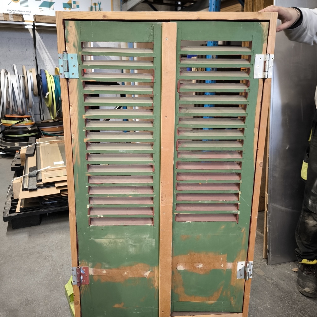 Paire Volets Persiennes + Cadre - 133 x 79 x 6cm