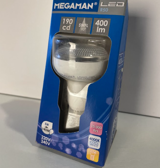 Ampoule Mégaman  LED - E14- 5w eq 40w 