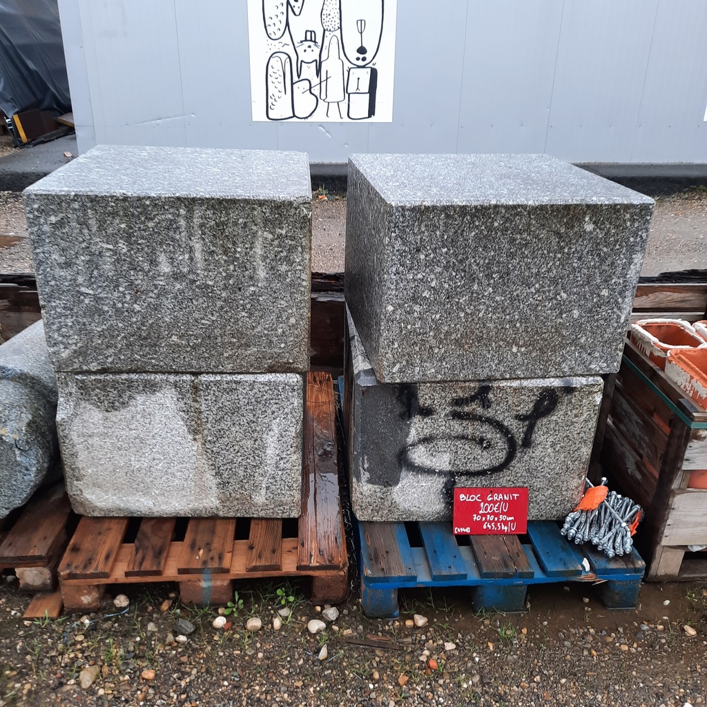 Bloc Granit - 70 x 70 x 70cm