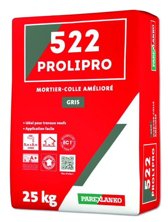 Mortier-Colle Amélioré Carrelage PAREXLANKO 522 PROLIPRO Gris 20.86kg