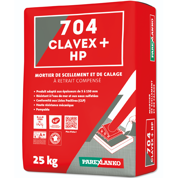 Mortier Scellement Calage PAREXLANKO 704 CLAVEX +HP 1.22kg