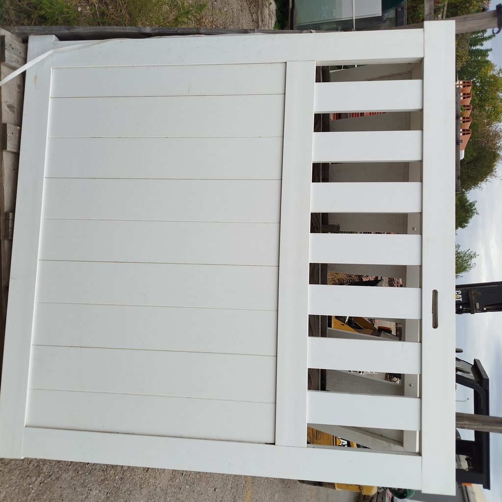 Portail PVC Battant Ajouré - 150 x 150 x 7cm