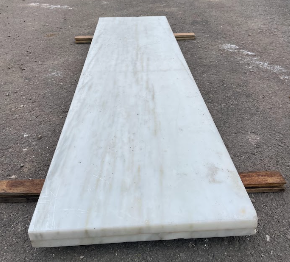 Plaque Emmarchement Marbre Blanc Carrare - 139 x 37 x 4cm