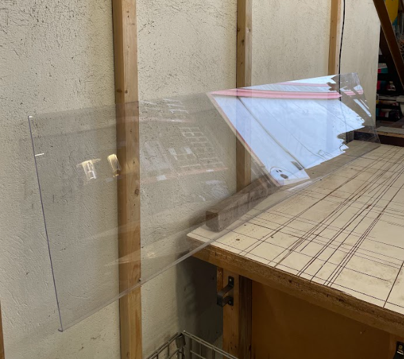 Plaque Plexiglas Transparente - 199 x 46 x 0.4cm