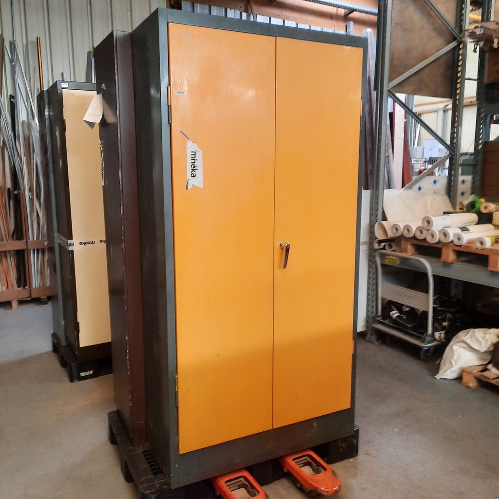 Armoire Métallique Portes Jaunes - 197x101x39cm