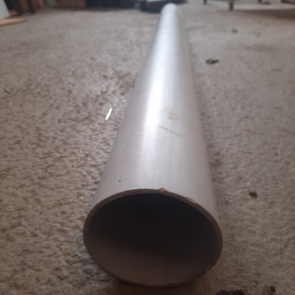 Tube PVC Blanc - L:115cm ⌀75mm