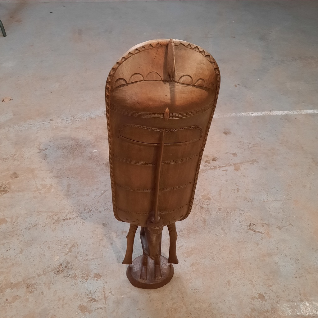 Statuette Bois Masque - 110 x 30cm