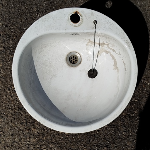 [250327ARHM042] Vasque Métal Emaillé - 47.5 x 47.5 x 23cm