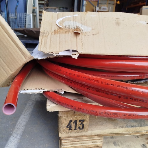 [250327ARHM114] Tube RAUTHERM CVC rouge PER PE XA- Ø:25mm, L:10m