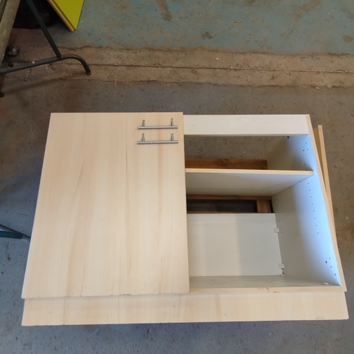 [250414GDB004] Meuble Cuisine Effet Bois - 120x86x50 cm 