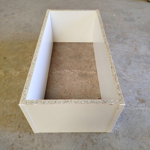 [250710ARHM006] Caisson Blanc Aggloméré Hydrofuge - 75 x 26 x 25cm
