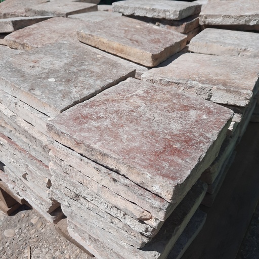 [250721GLH001] Lot Tomettes Terre Cuite - 7.73m² - 16 x 16 x 2.5cm